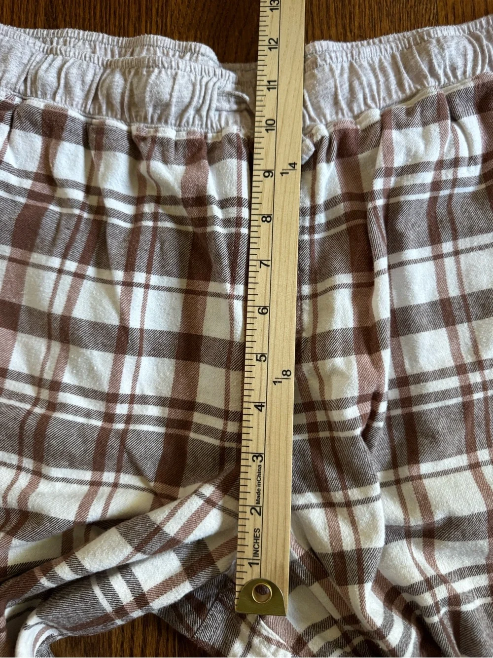 ddie Bauer Men’s L Brown Plaid Cotton Lounge Pajama Pants Drawstring